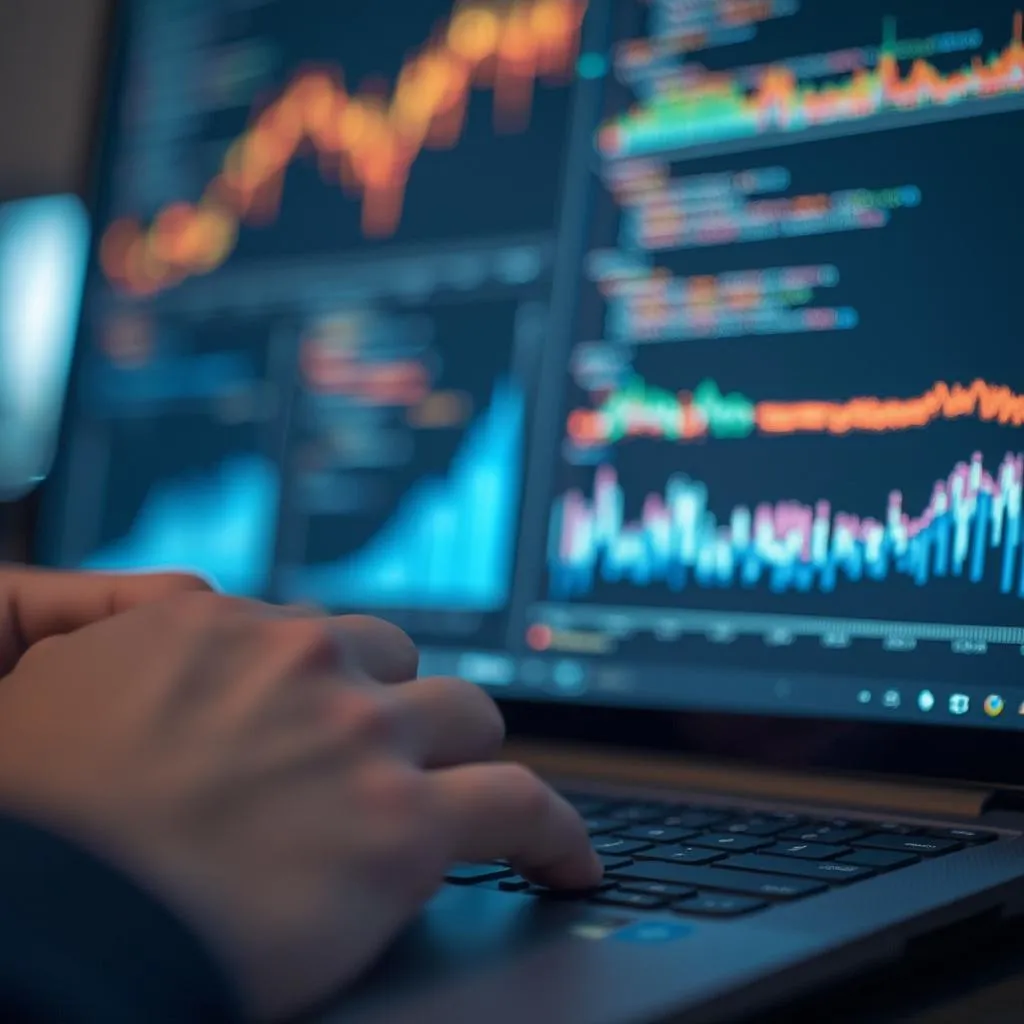 Desarrollador de IA trabajando en código